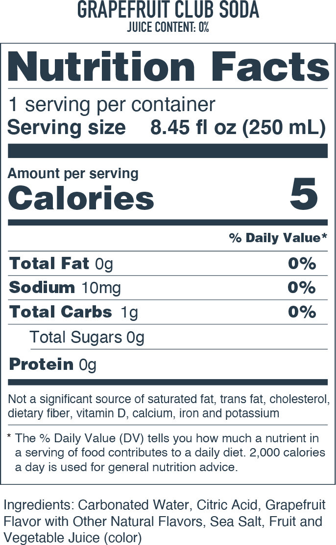 Navy Hill Grapefruit Club Soda